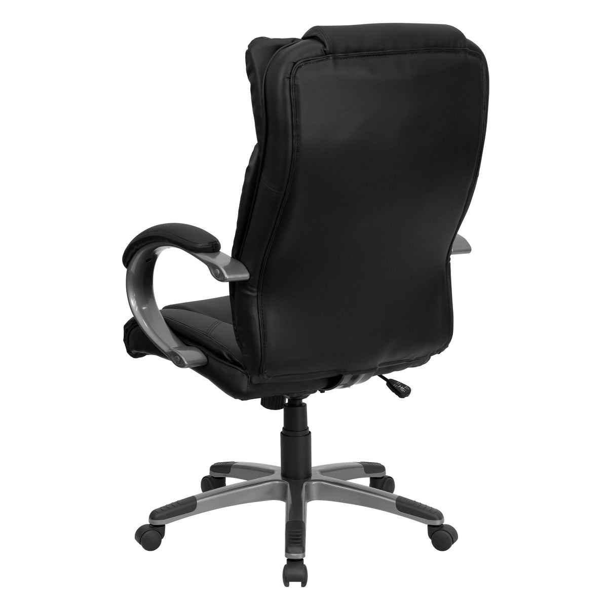 Black Leather Adjustable Swivel Office Chair B86933