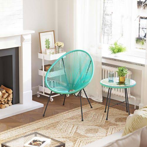 Aqua Green 3-Piece Outdoor Acapulco Chair M401