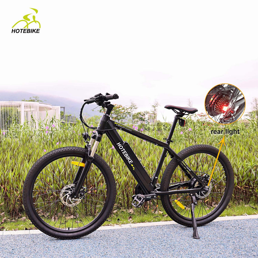 27.5 inch 48V 500W Electric City Bicycle with Removable Battery, Black D352