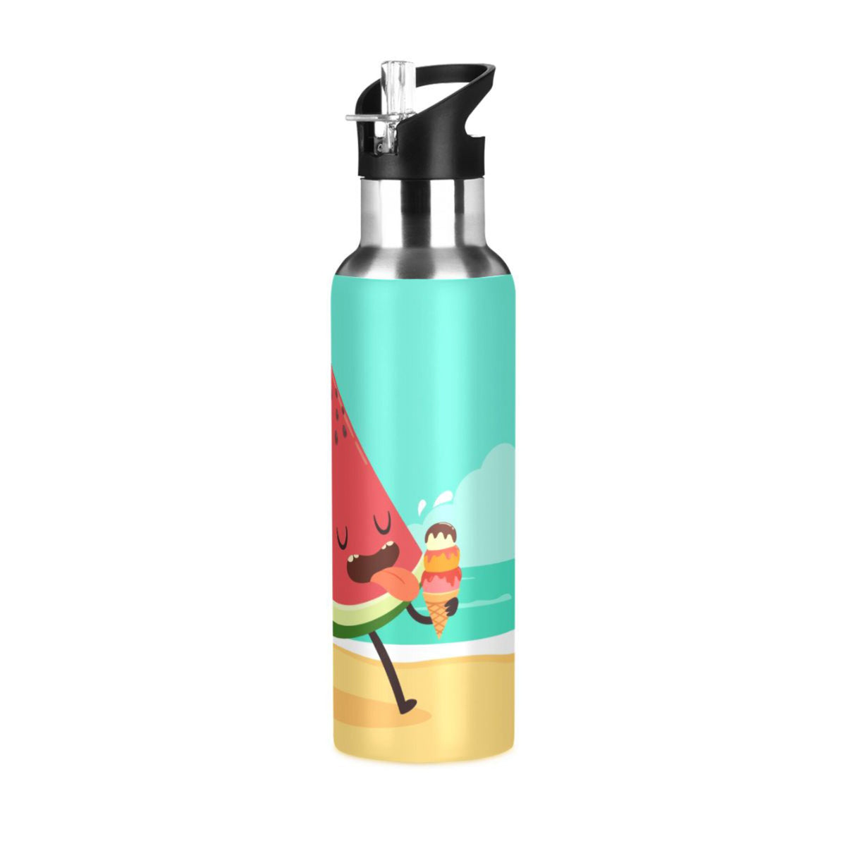 Watermelon Stainless Steel Insulated Water Bottle with Straw Lid X52654