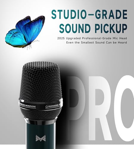 Metal Dynamic Wireless Microphone with Rechargeable Receiver U373942