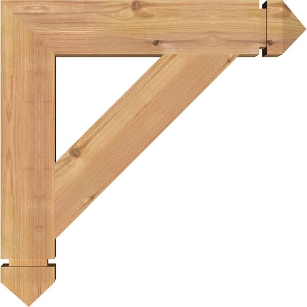 Traditional Arts & Crafts Smooth Bracket, Western Red Cedar U426