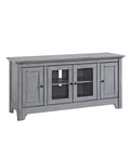 Antique Grey Wood TV Media Stand Storage Console N705509