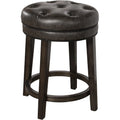 Charcoal Gray Upholstered Swivel Counter Stool F584