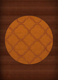 Orange Quaterfoil Trellis 4' x 4' Round Area Rug L167137
