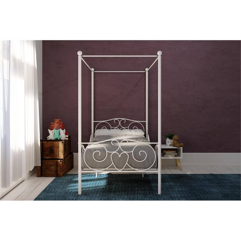 Twin Canopy Bed in White H284080