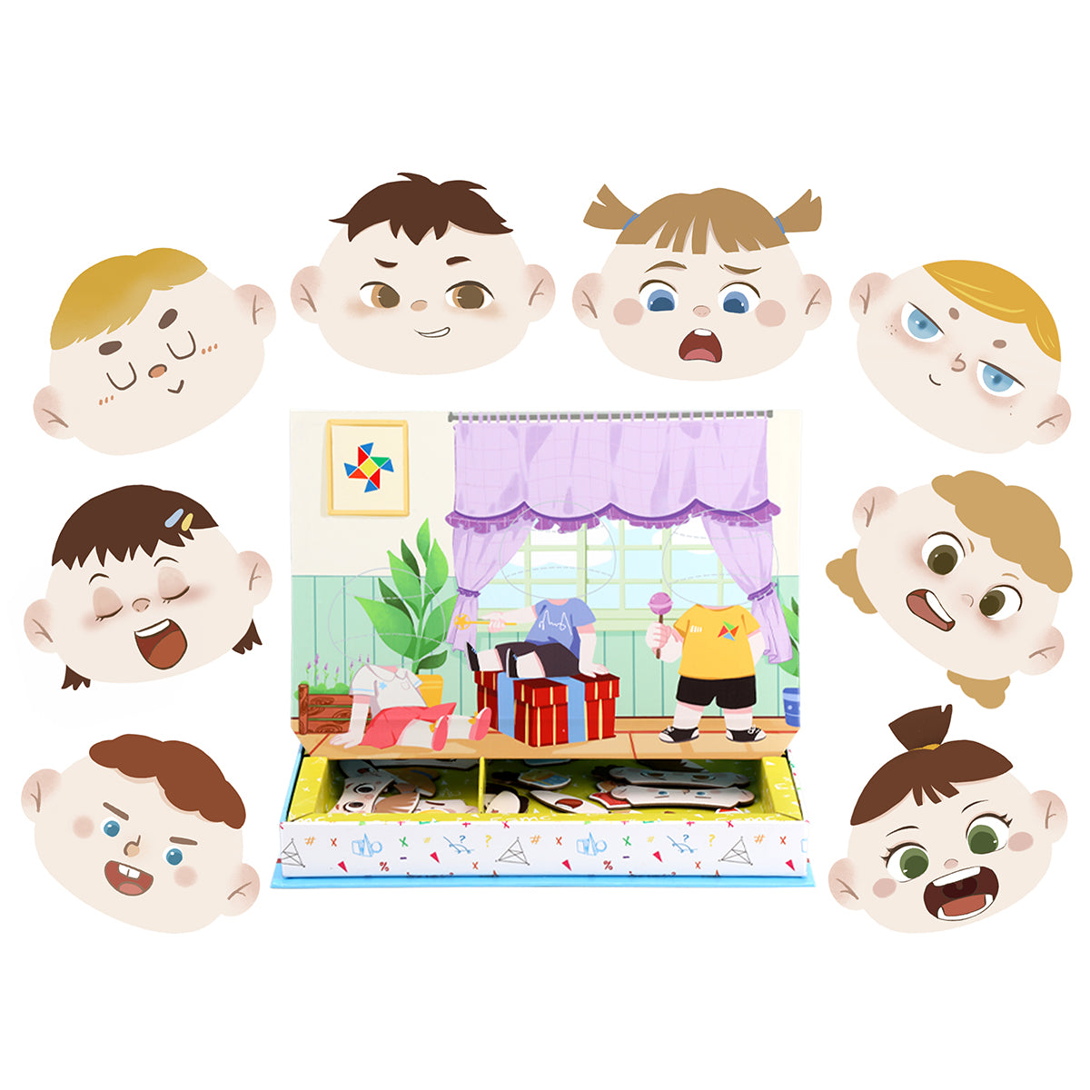 108pcs Magnetic Drawing Board Puzzle Book B498