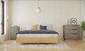 3 Piece Queen Size Bedroom Set in Natural Maple and Greige L3791