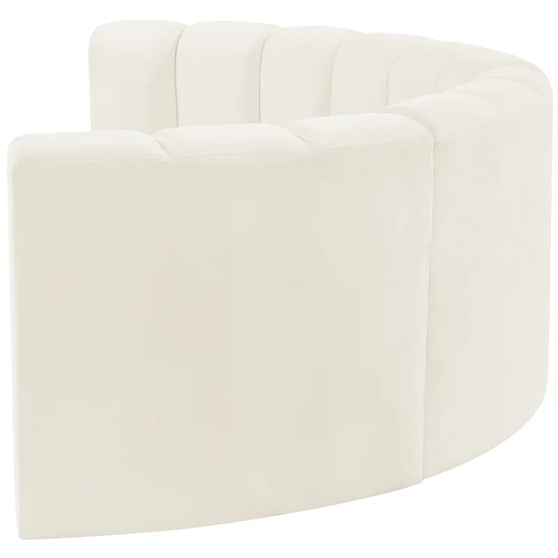 Cream Velvet Modular Sofa O540904