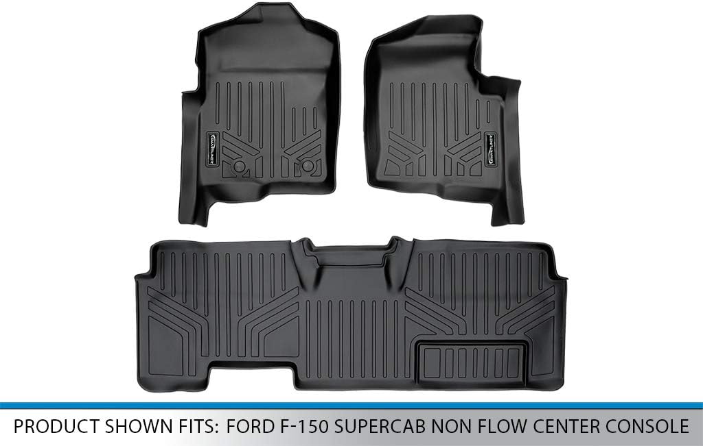 2 Row Black Floor Mats Set E321