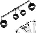 Adjustable Detachable 22-36 Inch Black Bondage Set with Handcuffs Ankle Cuffs Q3620