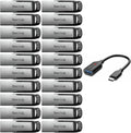 32GB USB 3.0 Flash Drive (20-Pack) with USB-C to USB-A Adapter Bundle N2544