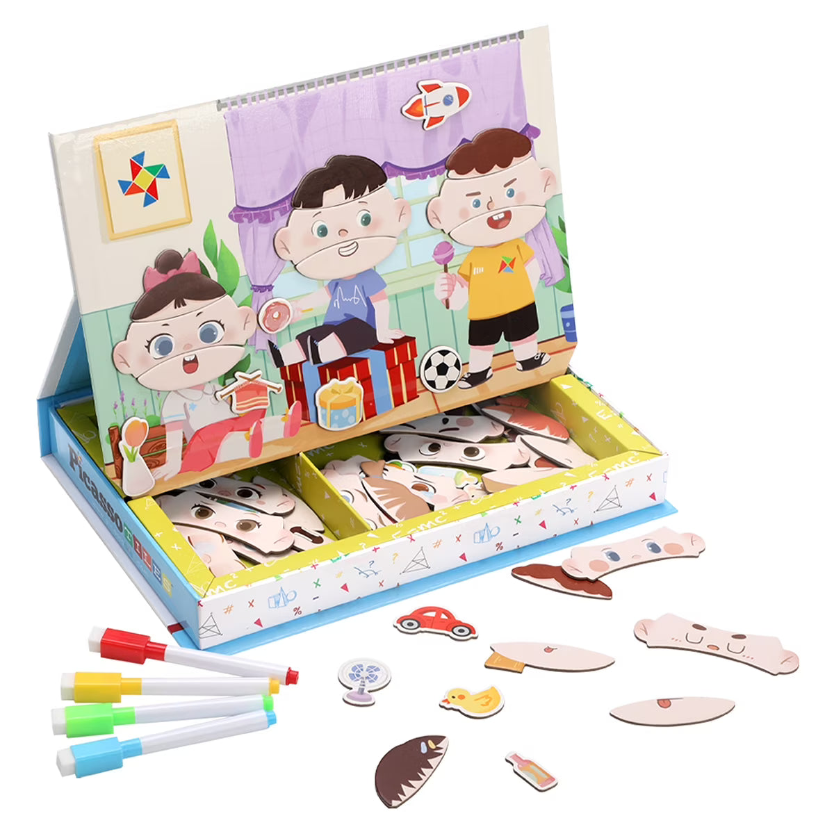 108pcs Magnetic Drawing Board Puzzle Book B498