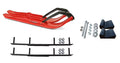 Red XPT Snowmobile Skis with 6" Round Bars Complete Kit Z32079