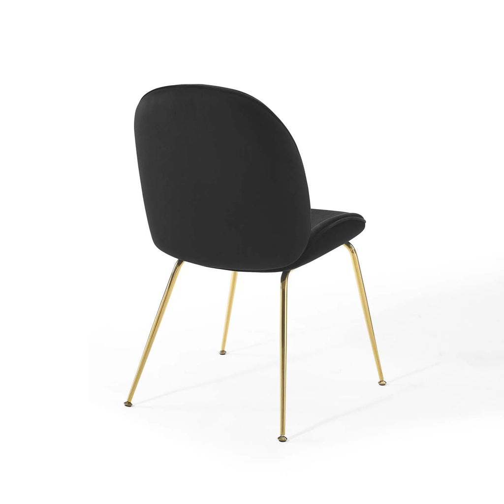 Black Velvet Dining Chair Q778