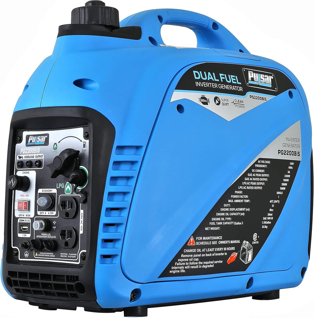 2,200W Portable Dual Fuel Quiet Inverter Generator P86886