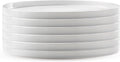 Set Of 6 Tempered Opal Glass Flat Plates R729119