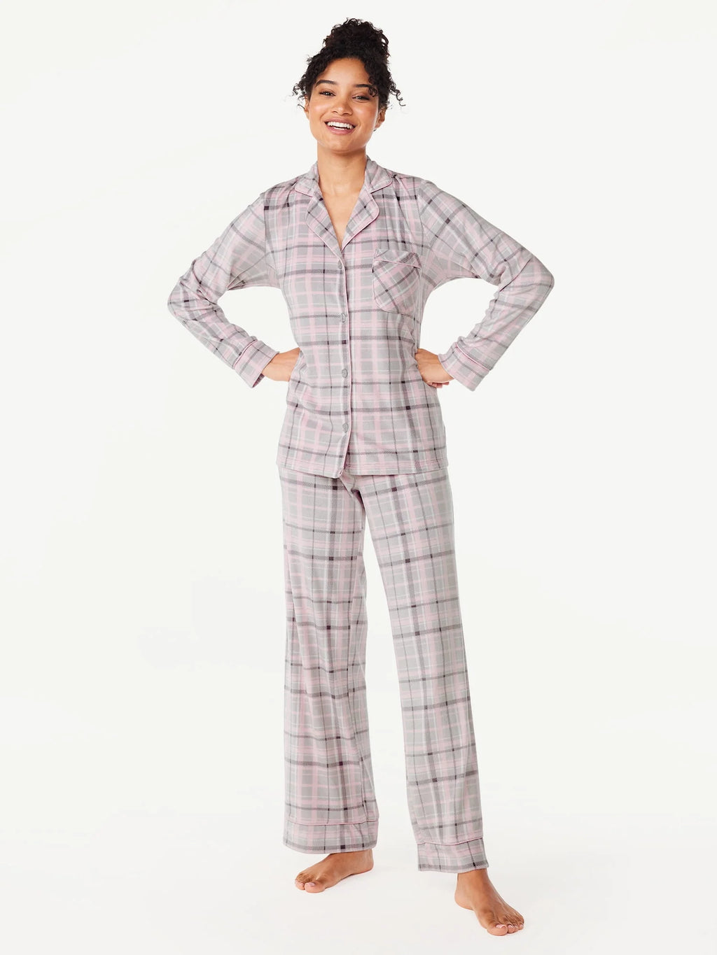 Women's 2-Piece Velour Pajama Set V612973