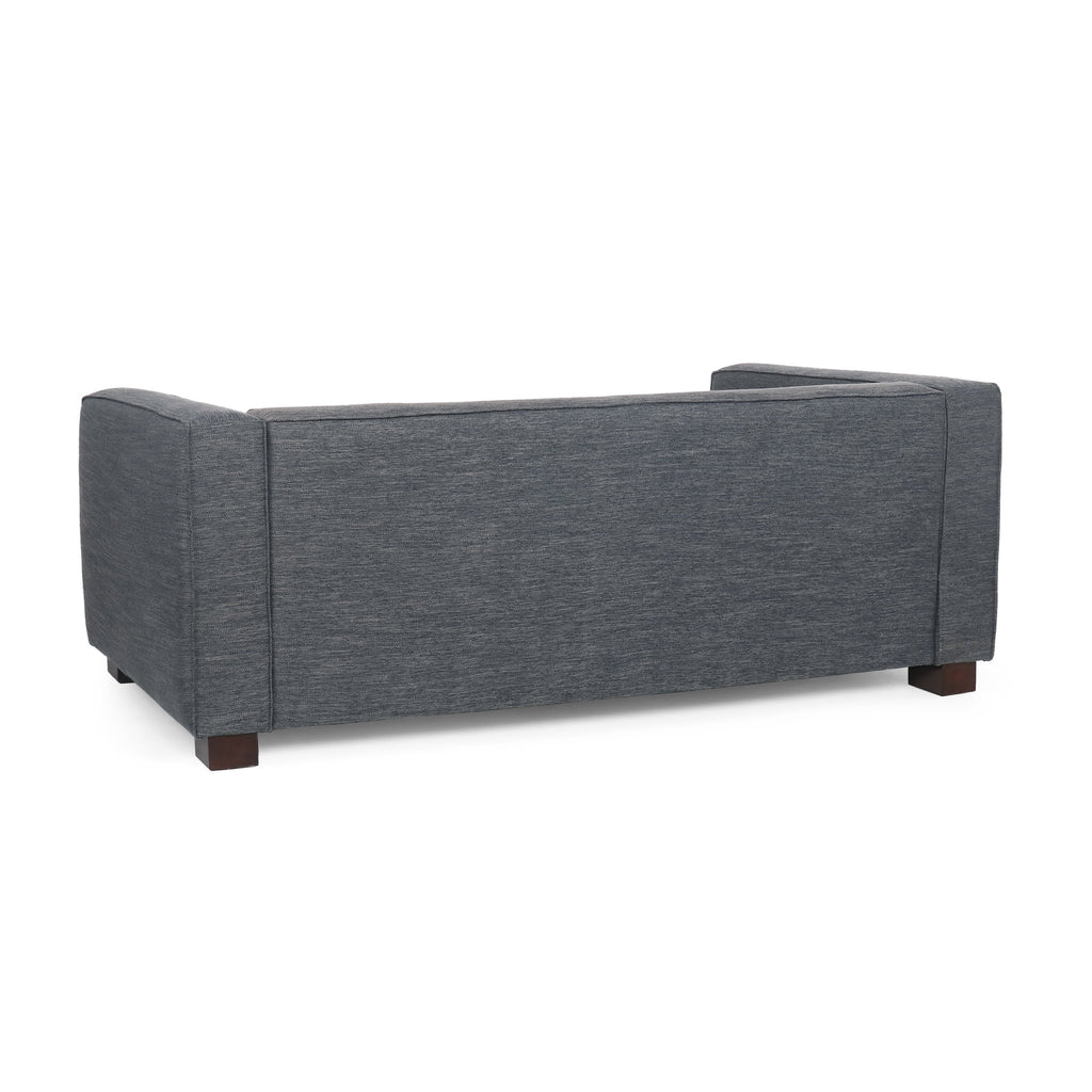Charcoal Fabric Upholstered Loveseat W718888
