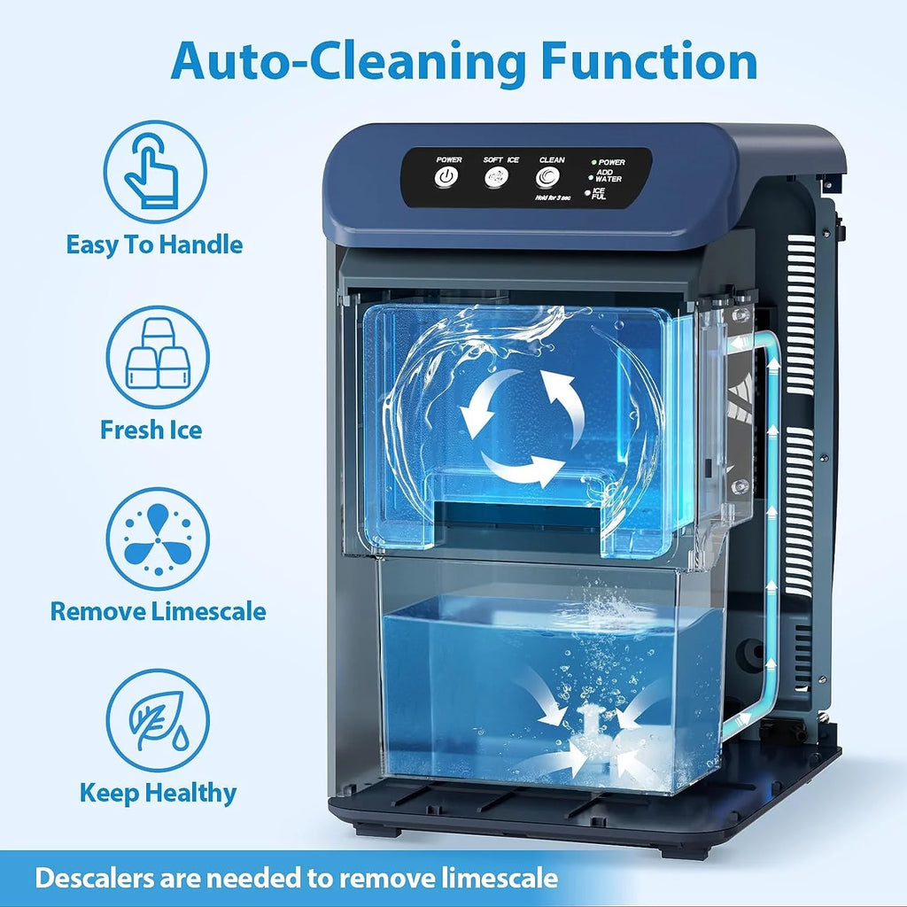 Nugget Ice Maker Countertop, 55 lbs/Day, Self-Cleaning, Stainless Steel Z45262