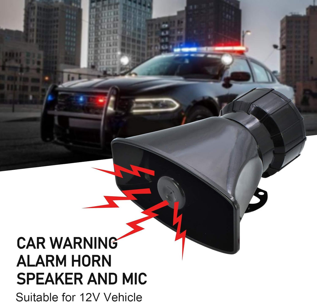 100W 7 Tones Wired Handheld Microphone Car Siren Speaker E958
