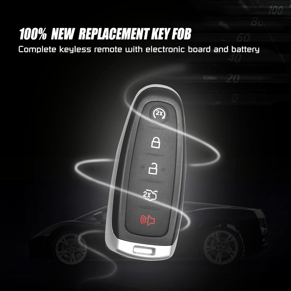 Keyless Entry Remote Car Key Fits for Ford Edge Explorer Flex Taurus Focus Lincoln MKT MKX MKS Navigator O62784