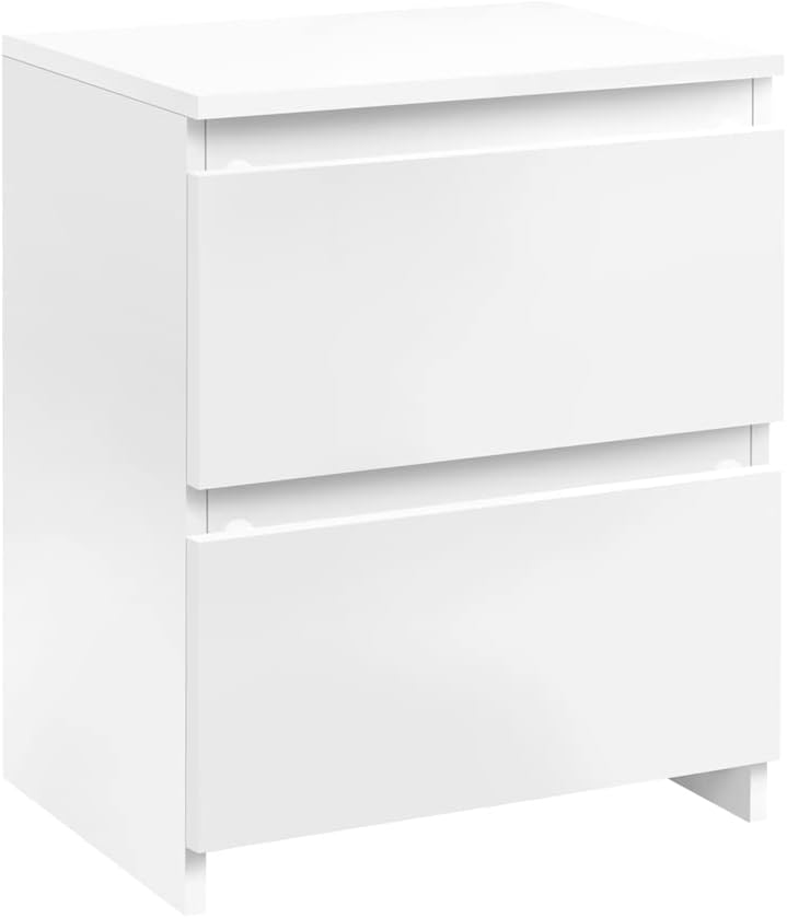 White 2-Drawer End Table M47102