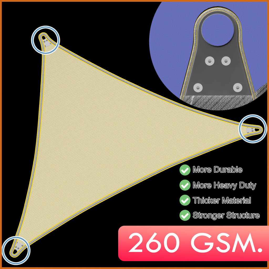 Green Right Triangle Sun Shade Sail Canopy Awning Y836365