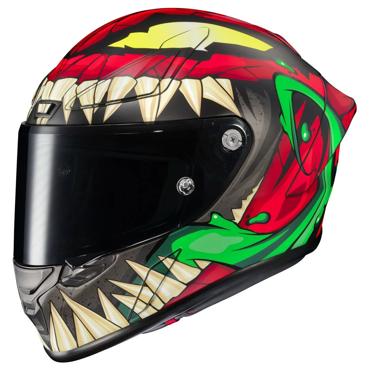 Motorcycle Helmet Red/Green MD A696478