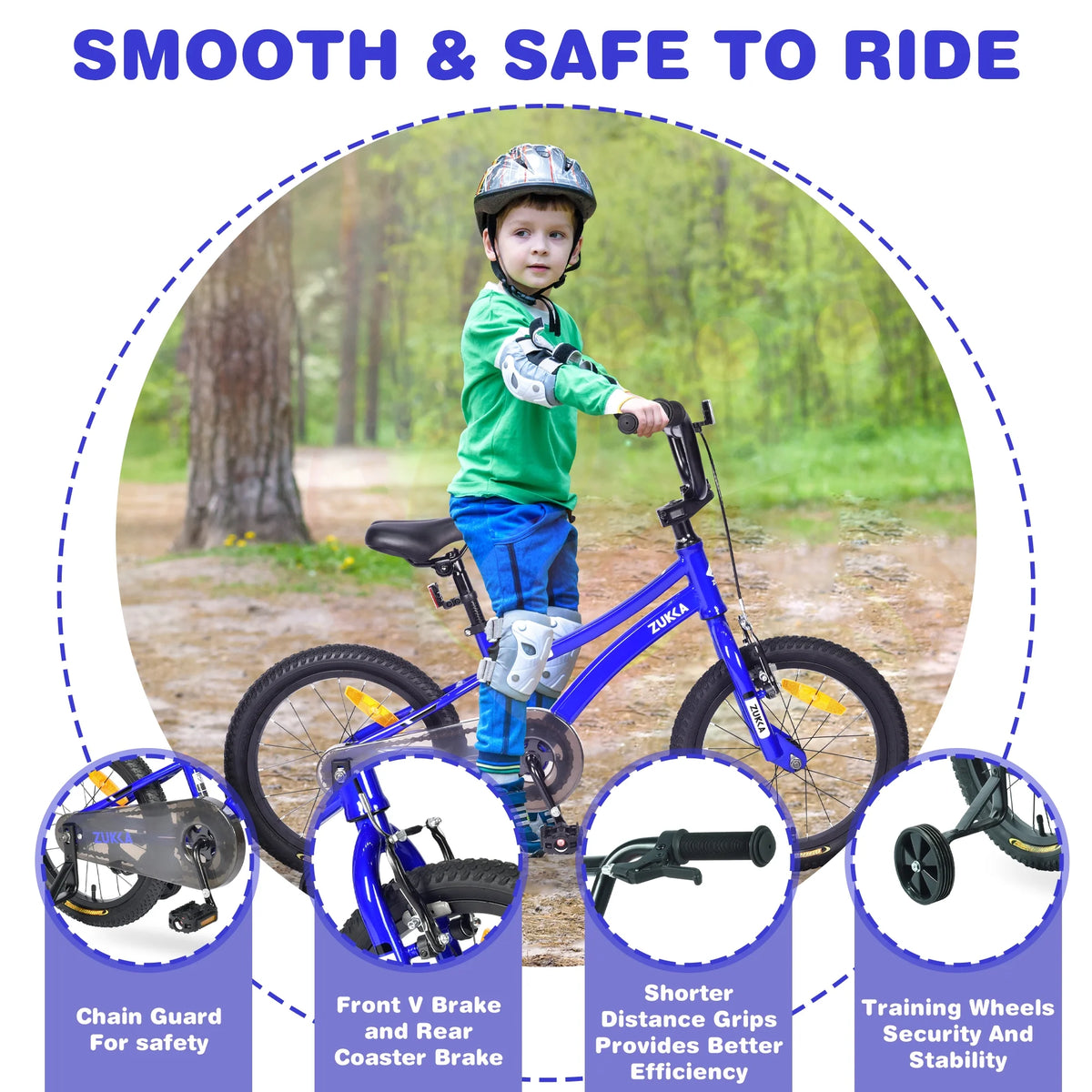16 Inch Kids Bike with Training Wheels Orange R475