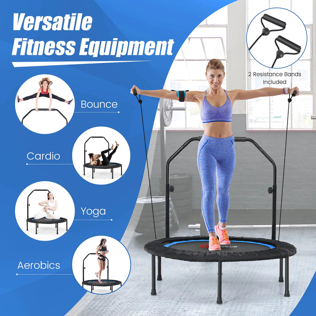 40'' Foldable Trampoline Rebounder with Resistance Bands P484