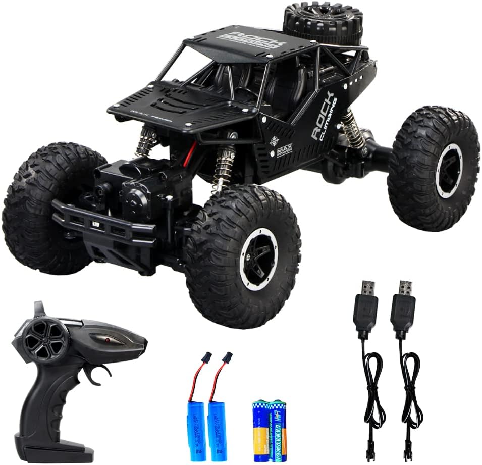 1:16 Scale 4WD 2.4 GHz Remote Control Car with 2 Rechargeable Batteries (Blue) P417