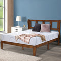 14" Full-Sized Wood Platform Bed with Headboard S5332