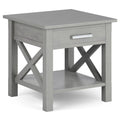 Fog Gray Square End Side Table E463662