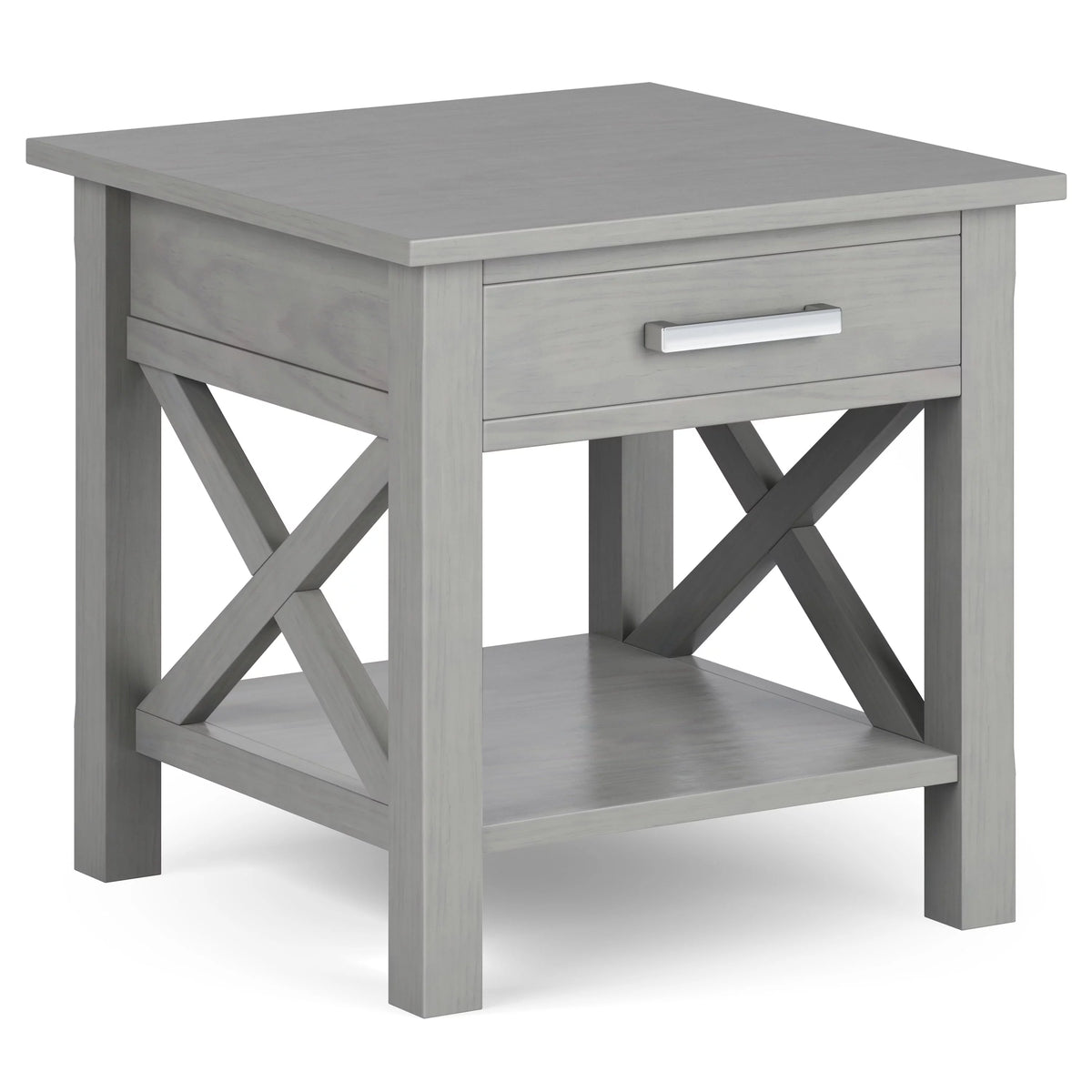 Fog Gray Square End Side Table E463662