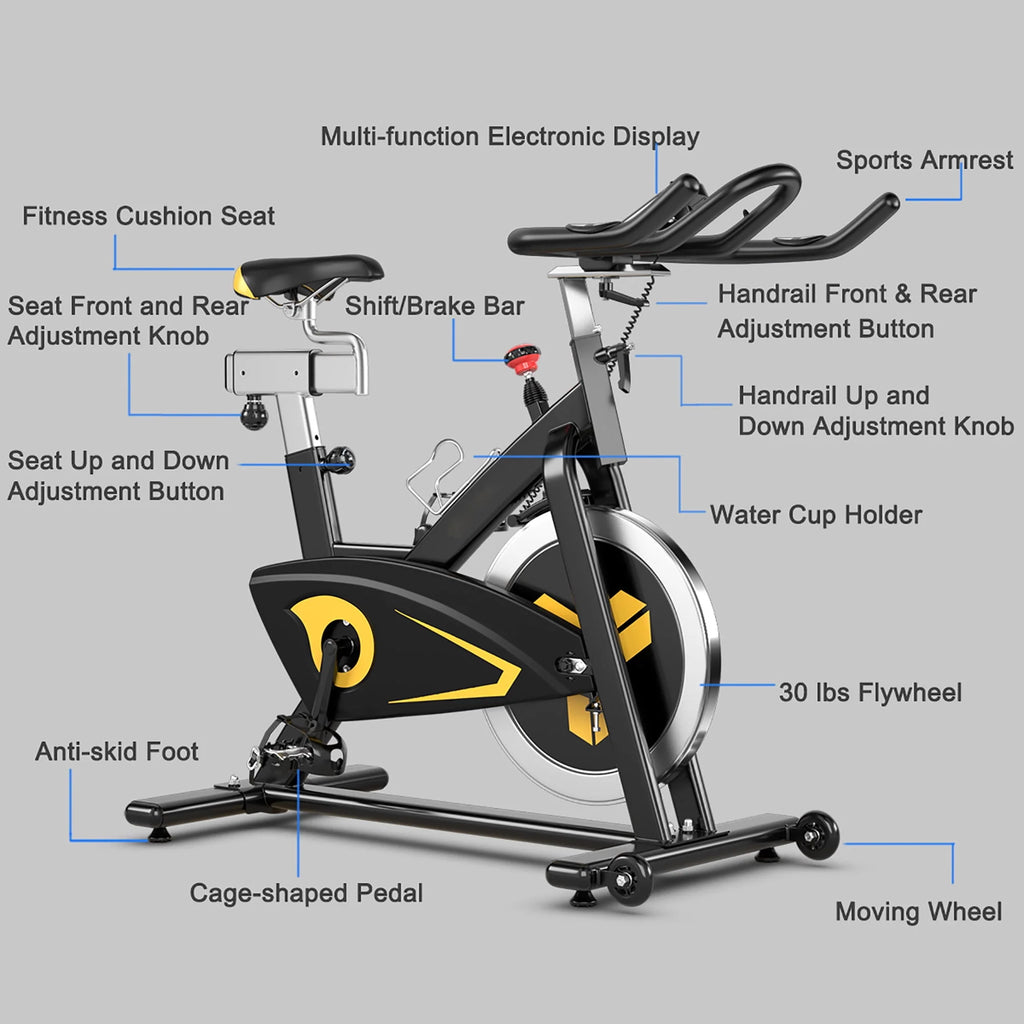 Indoor Cycling Bike Magnetic Exercise Bike Belt Drive Y825664
