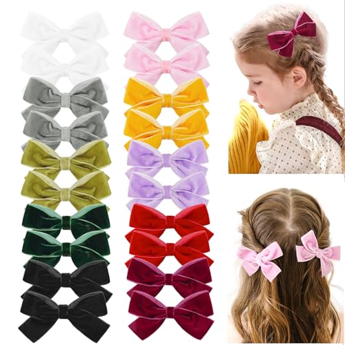Velvet Hair Clips and Barrettes 20pcs K295