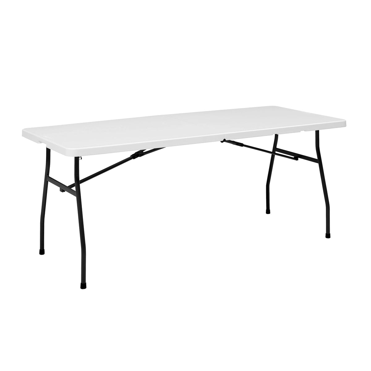 White 6 Foot Fold-in-Half Plastic Table E824026