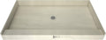 Shower Pan Kit with Flashing, Right Drain, Single Curb Shower Base, 2" PVC Drain and Grate Included, 48" Width x 42" Depth F5387