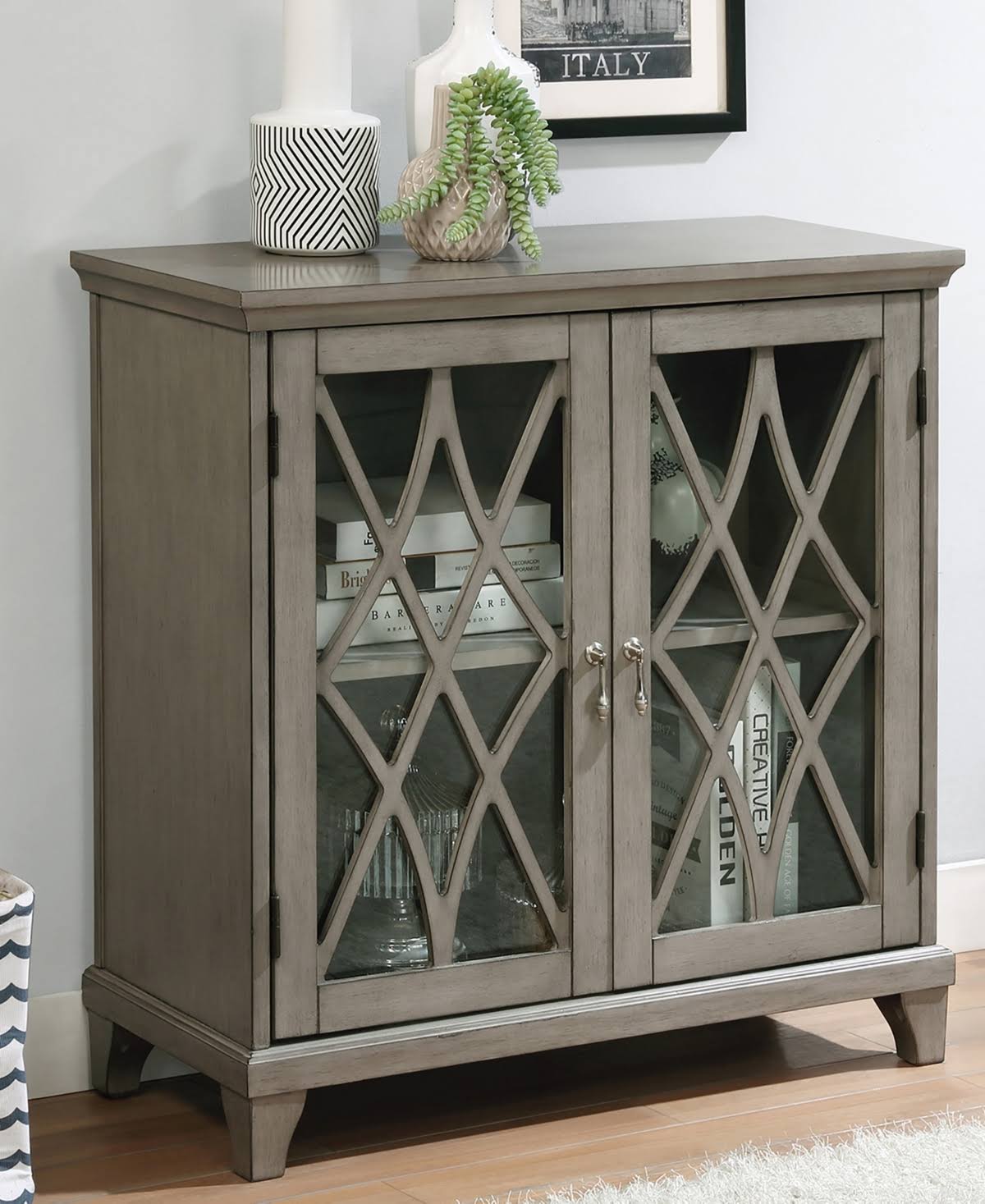 Brown Rectangle Hallway Cabinet N94682