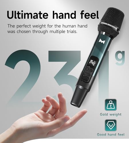 Metal Dynamic Wireless Microphone with Rechargeable Receiver U373942
