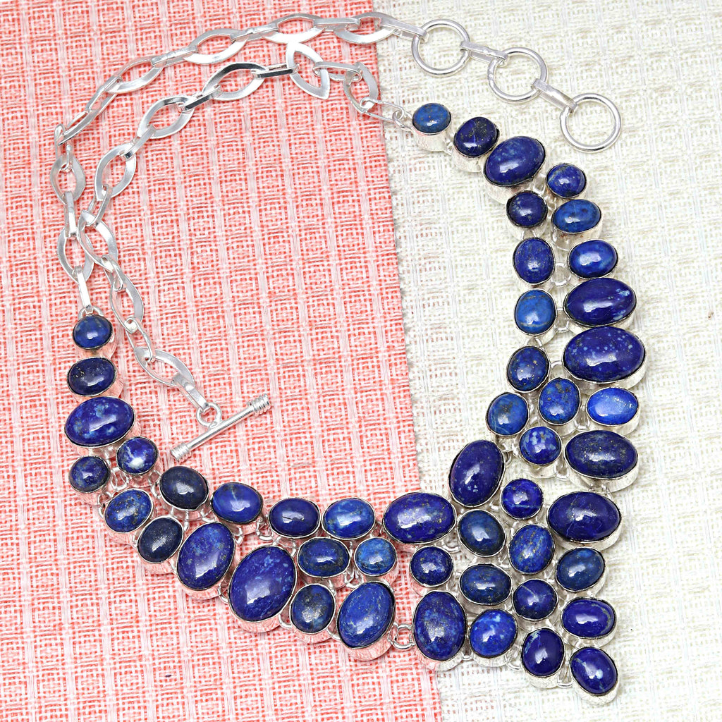 Lapis Lazuli Cabochon Gemstone Necklace A346012