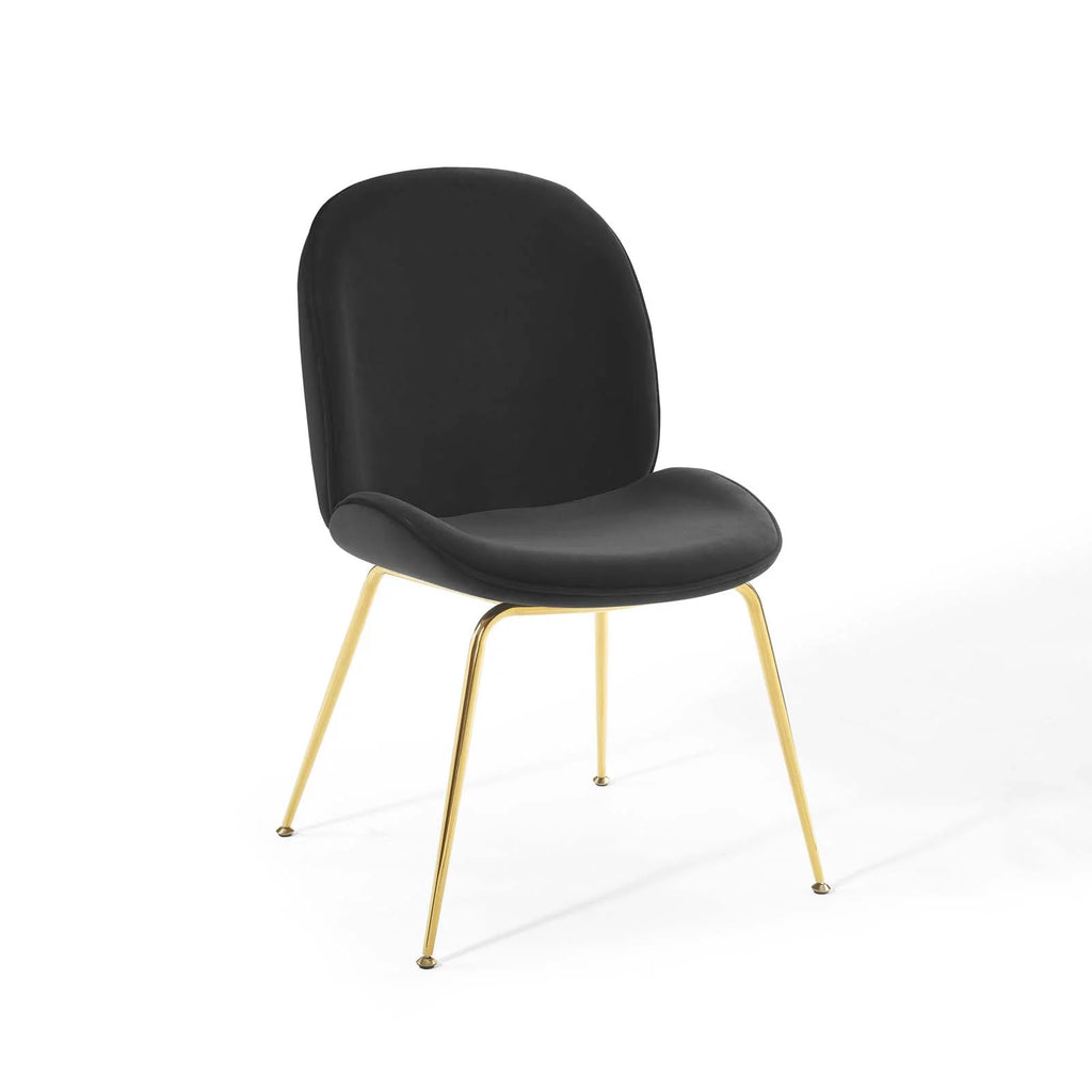 Black Velvet Dining Chair Q778