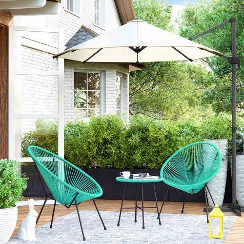 Aqua Green 3-Piece Outdoor Acapulco Chair M401