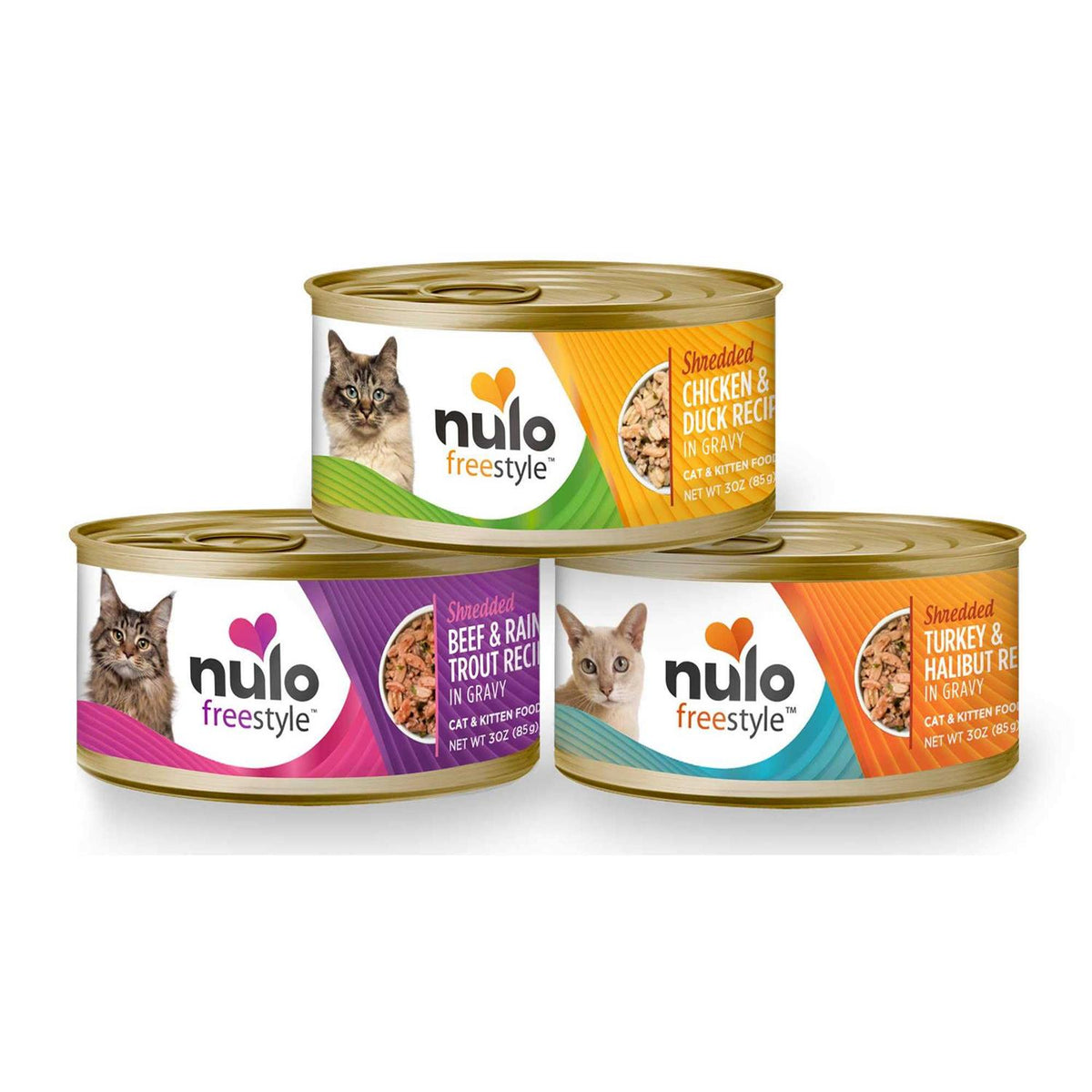Shredded Turkey & Halibut Canned Cat Food D338286