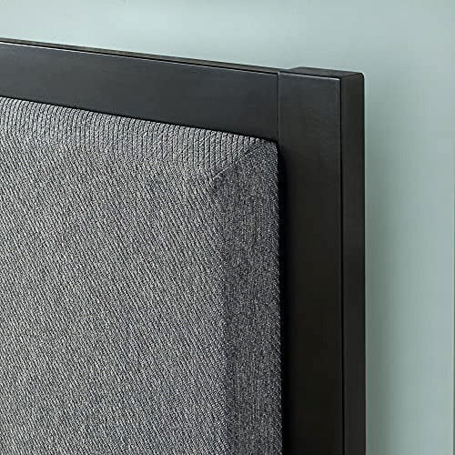 14" Steel Platform Bed Frame with Upholstered Headboard, Twin P615