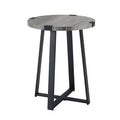 Slate Gray Cross Legs End Table E674