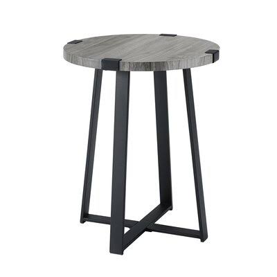 Slate Gray Cross Legs End Table E674