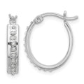 925 Sterling Silver Oval Hoop Earrings D539