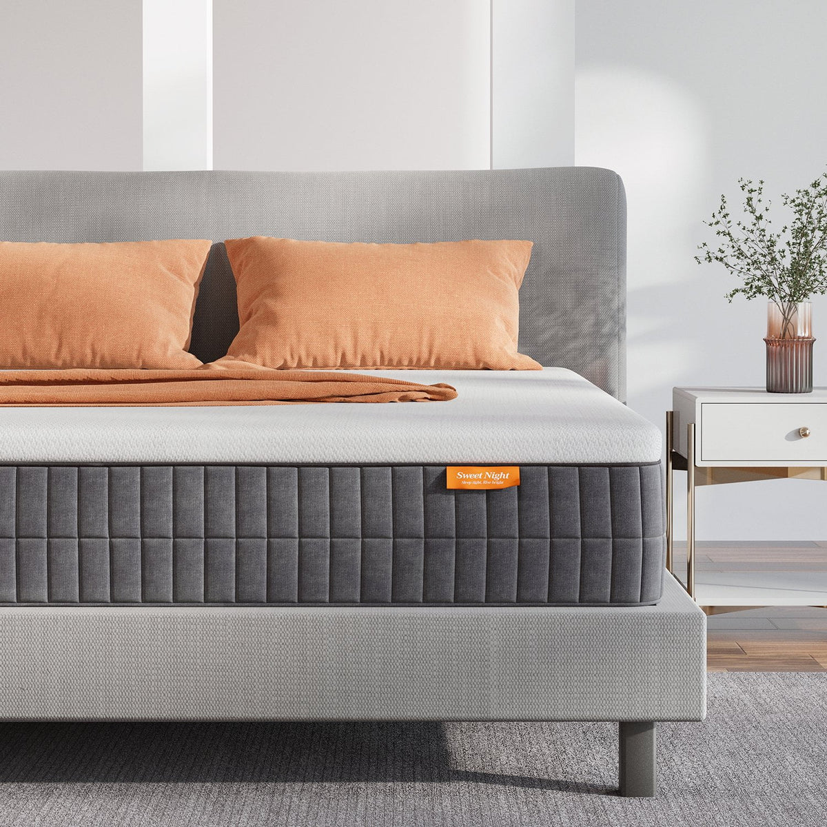 12 Cool Gel Memory Foam Medium Firm King Mattress N386574